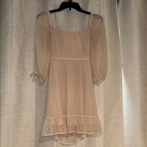 Speechless Cream Ruffled Tiered Mini Dress